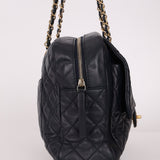 Chanel 2014 Quilted Lambskin Navy Classic Flap Chain Tote - FashioNica