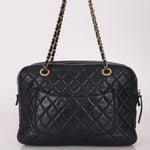 Chanel 2014 Quilted Lambskin Navy Classic Flap Chain Tote - FashioNica