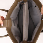 Chanel 2014 Taupe Calfskin Cerf Executive Medium Tote - FashioNica