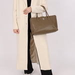 Chanel 2014 Taupe Calfskin Cerf Executive Medium Tote - FashioNica