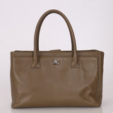Chanel 2014 Taupe Calfskin Cerf Executive Medium Tote - FashioNica
