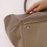 Chanel 2014 Taupe Calfskin Cerf Executive Medium Tote - FashioNica