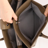 Chanel 2014 Taupe Calfskin Cerf Executive Medium Tote - FashioNica