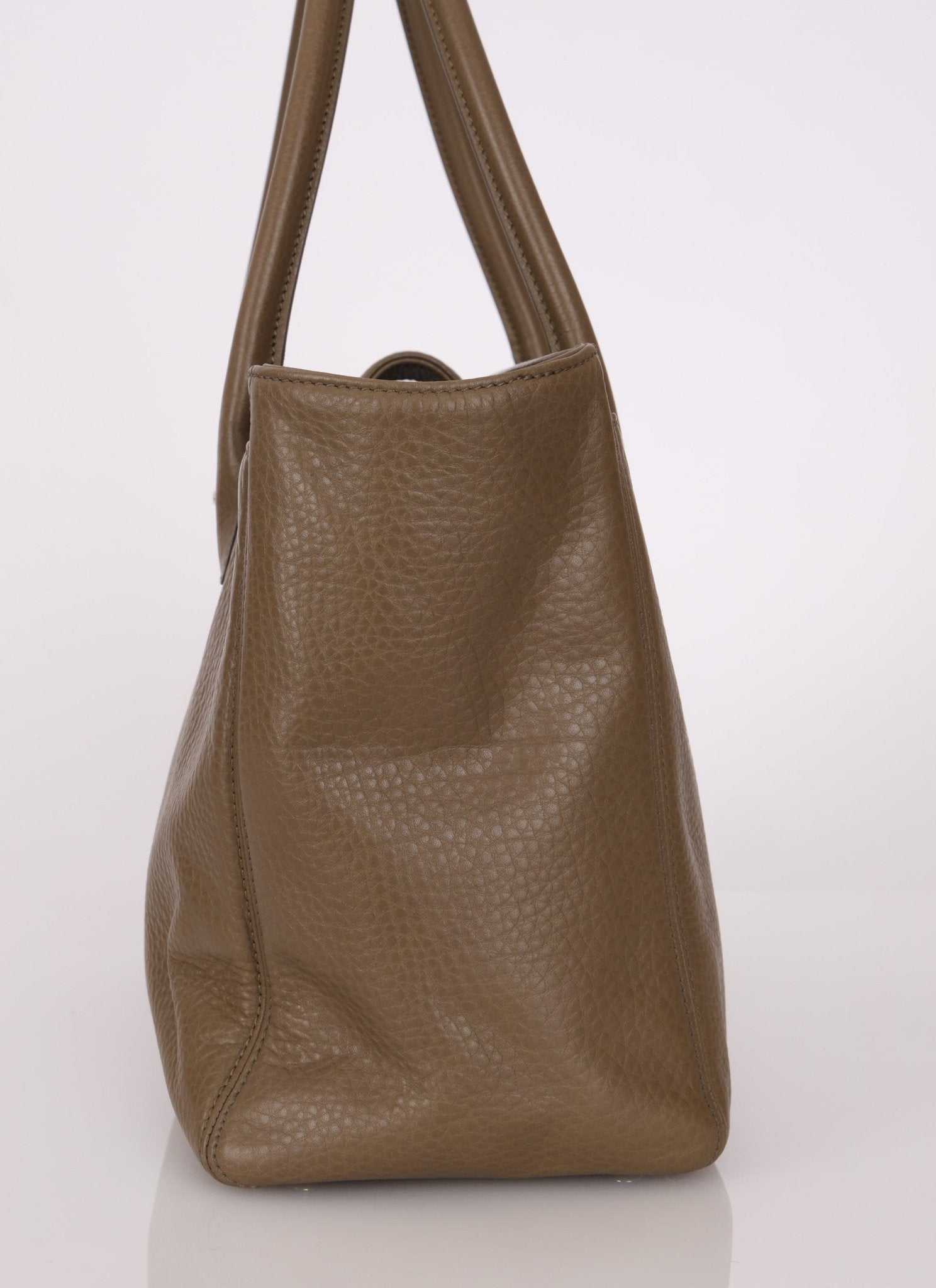 Chanel 2014 Taupe Calfskin Cerf Executive Medium Tote - FashioNica