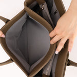 Chanel 2014 Taupe Calfskin Cerf Executive Medium Tote - FashioNica