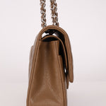 Chanel 2014 Taupe Caviar Medium Classic Double Flap SHW - FashioNica