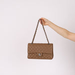 Chanel 2014 Taupe Caviar Medium Classic Double Flap SHW - FashioNica