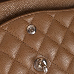 Chanel 2014 Taupe Caviar Medium Classic Double Flap SHW - FashioNica