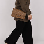 Chanel 2014 Taupe Caviar Medium Classic Double Flap SHW - FashioNica