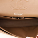 Chanel 2014 Taupe Caviar Medium Classic Double Flap SHW - FashioNica
