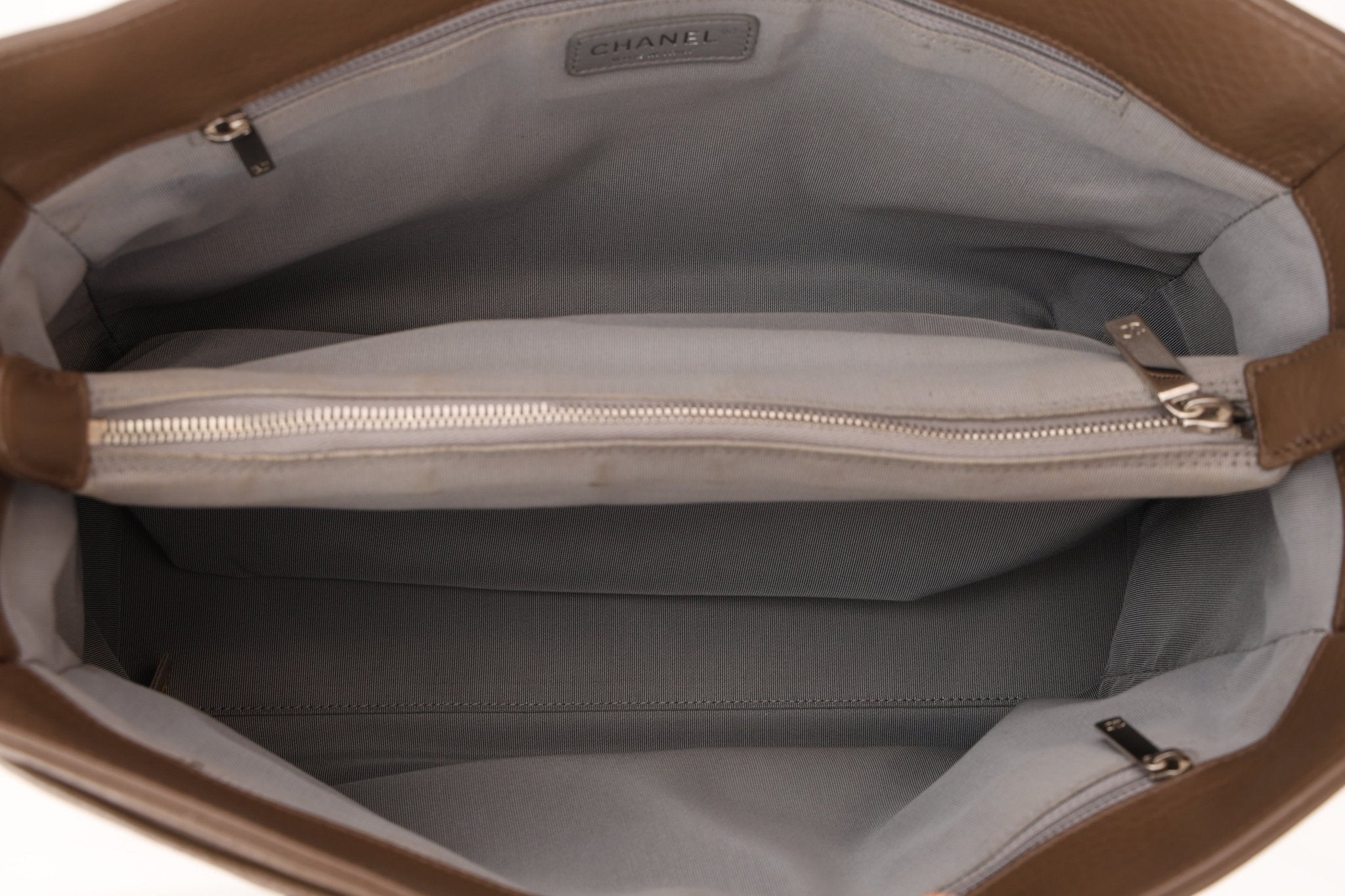 Chanel 2014 Taupe Medium Executive Tote w/ Strap - FashioNica