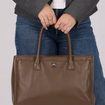 Chanel 2014 Taupe Medium Executive Tote w/ Strap - FashioNica