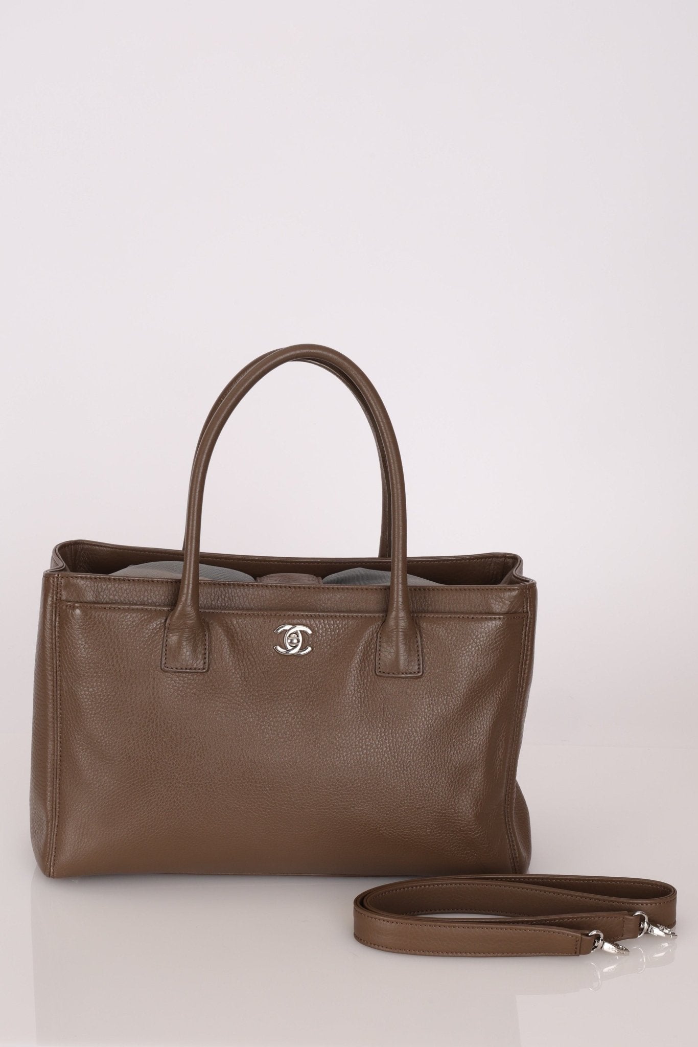 Chanel 2014 Taupe Medium Executive Tote w/ Strap - FashioNica