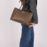 Chanel 2014 Taupe Medium Executive Tote w/ Strap - FashioNica