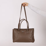 Chanel 2014 Taupe Medium Executive Tote w/ Strap - FashioNica
