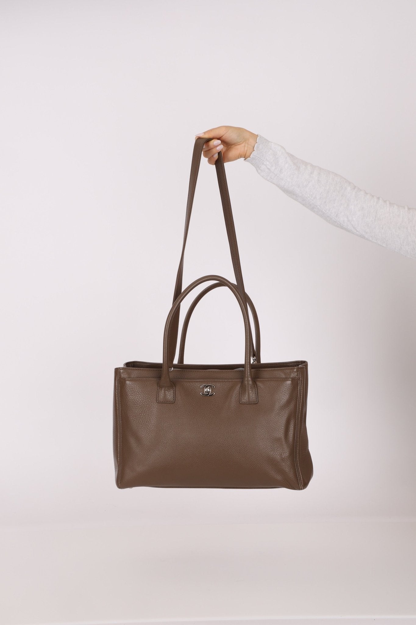 Chanel 2014 Taupe Medium Executive Tote w/ Strap - FashioNica