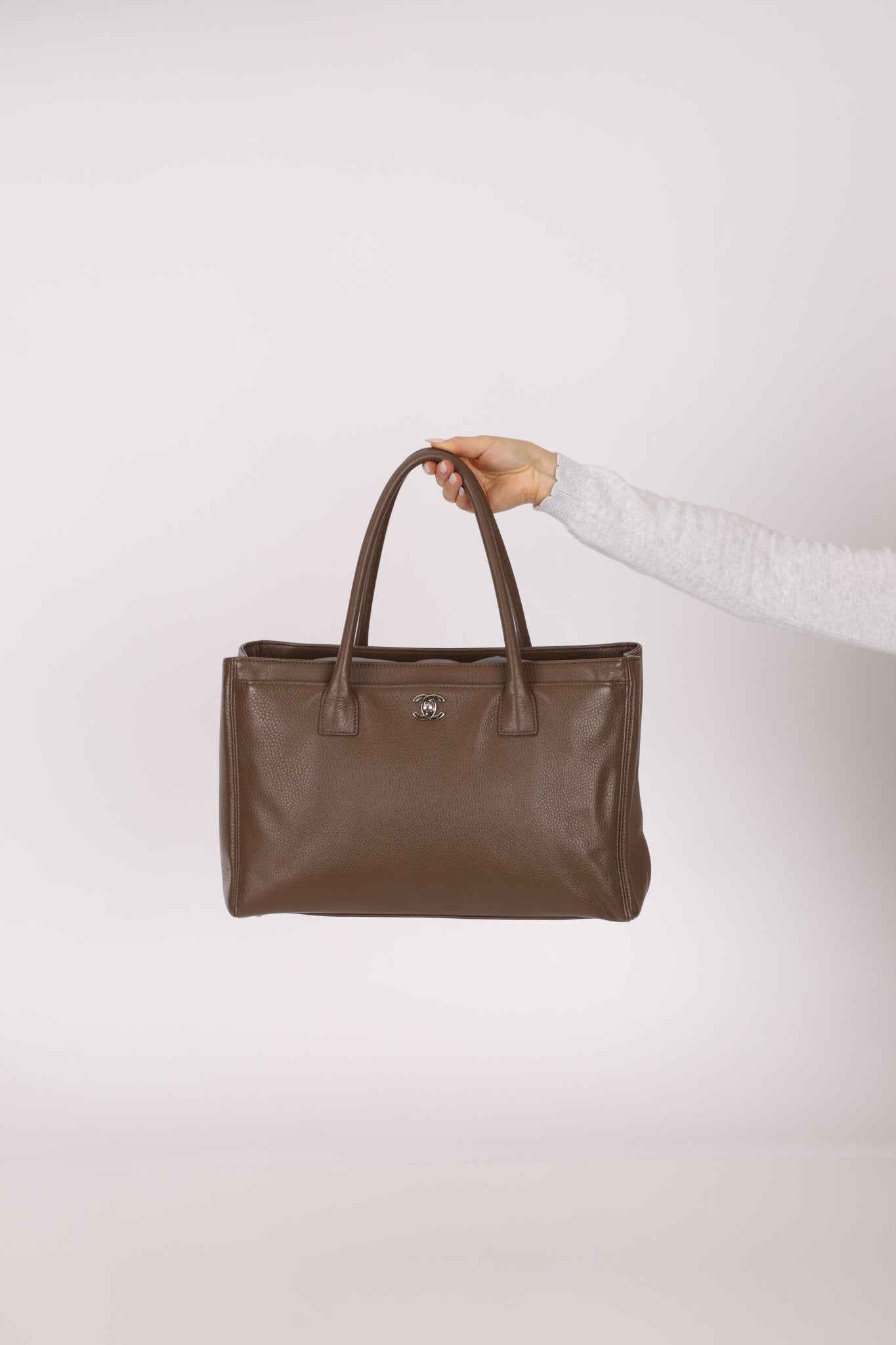 Chanel 2014 Taupe Medium Executive Tote w/ Strap - FashioNica