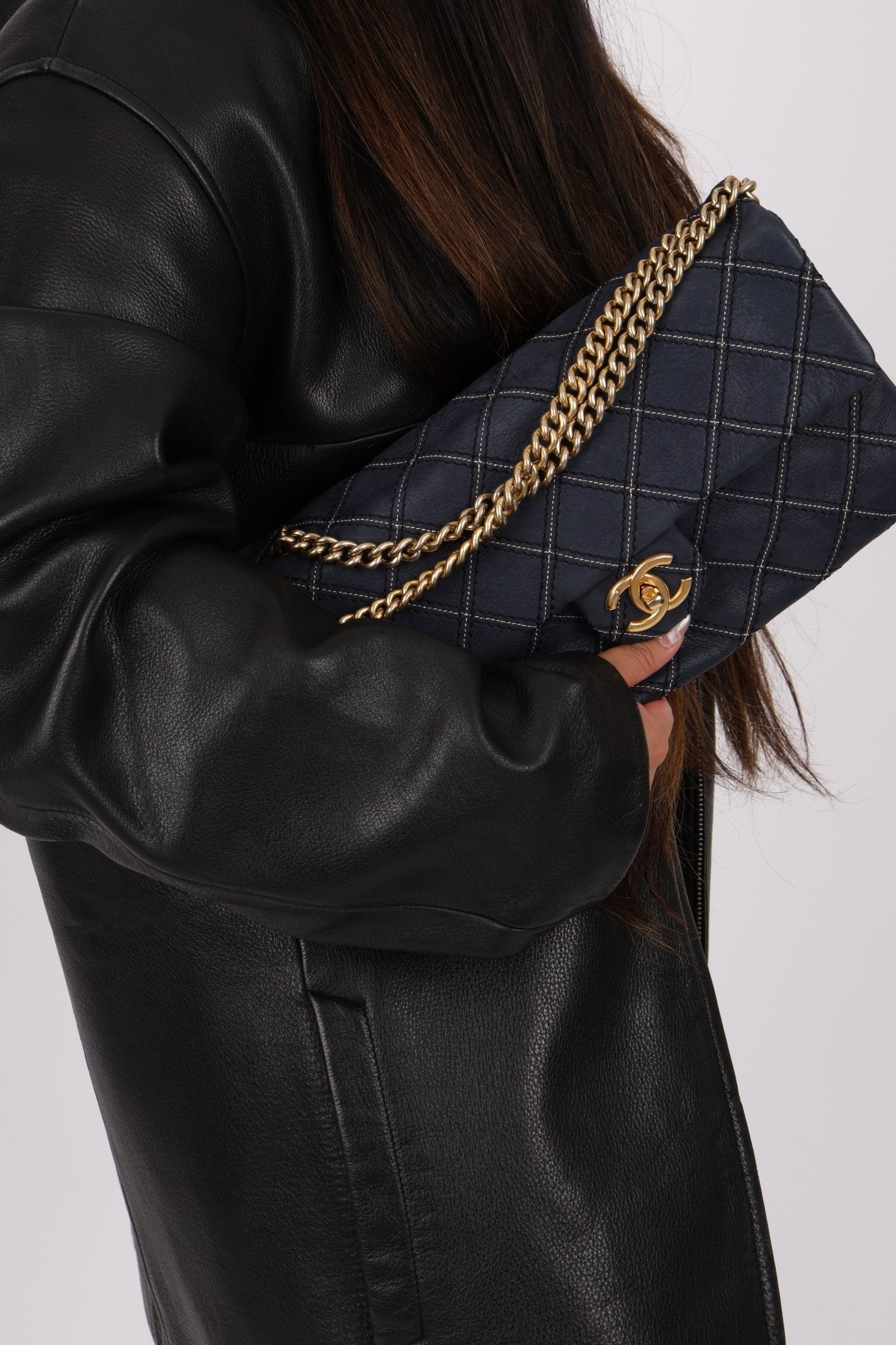 Chanel 2014 Triple Stitch Iridescent Medium Flap Bag - FashioNica