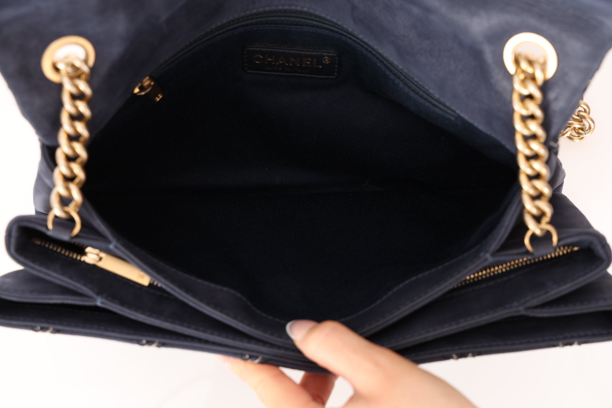 Chanel 2014 Triple Stitch Iridescent Medium Flap Bag - FashioNica