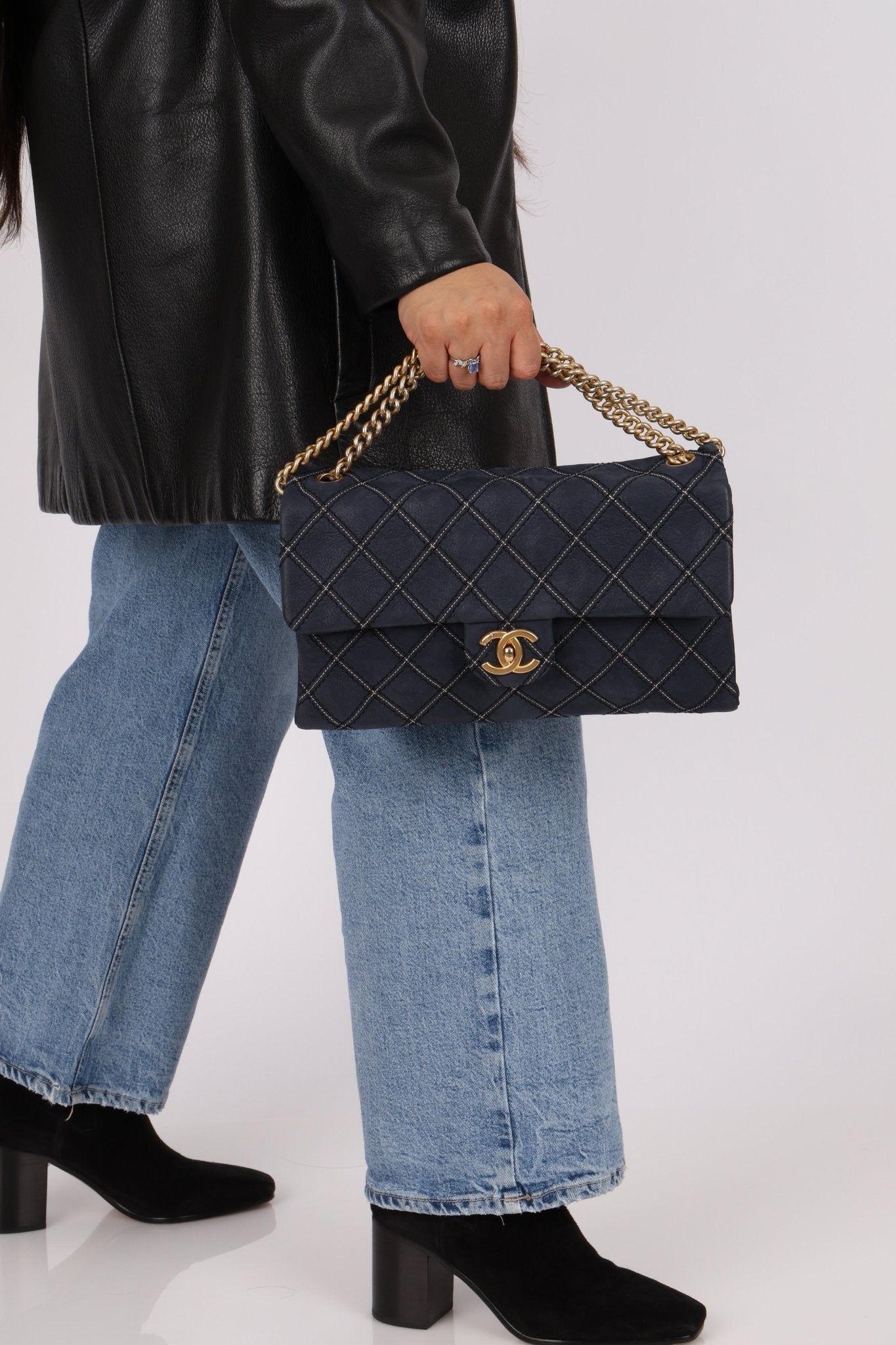 Chanel 2014 Triple Stitch Iridescent Medium Flap Bag - FashioNica