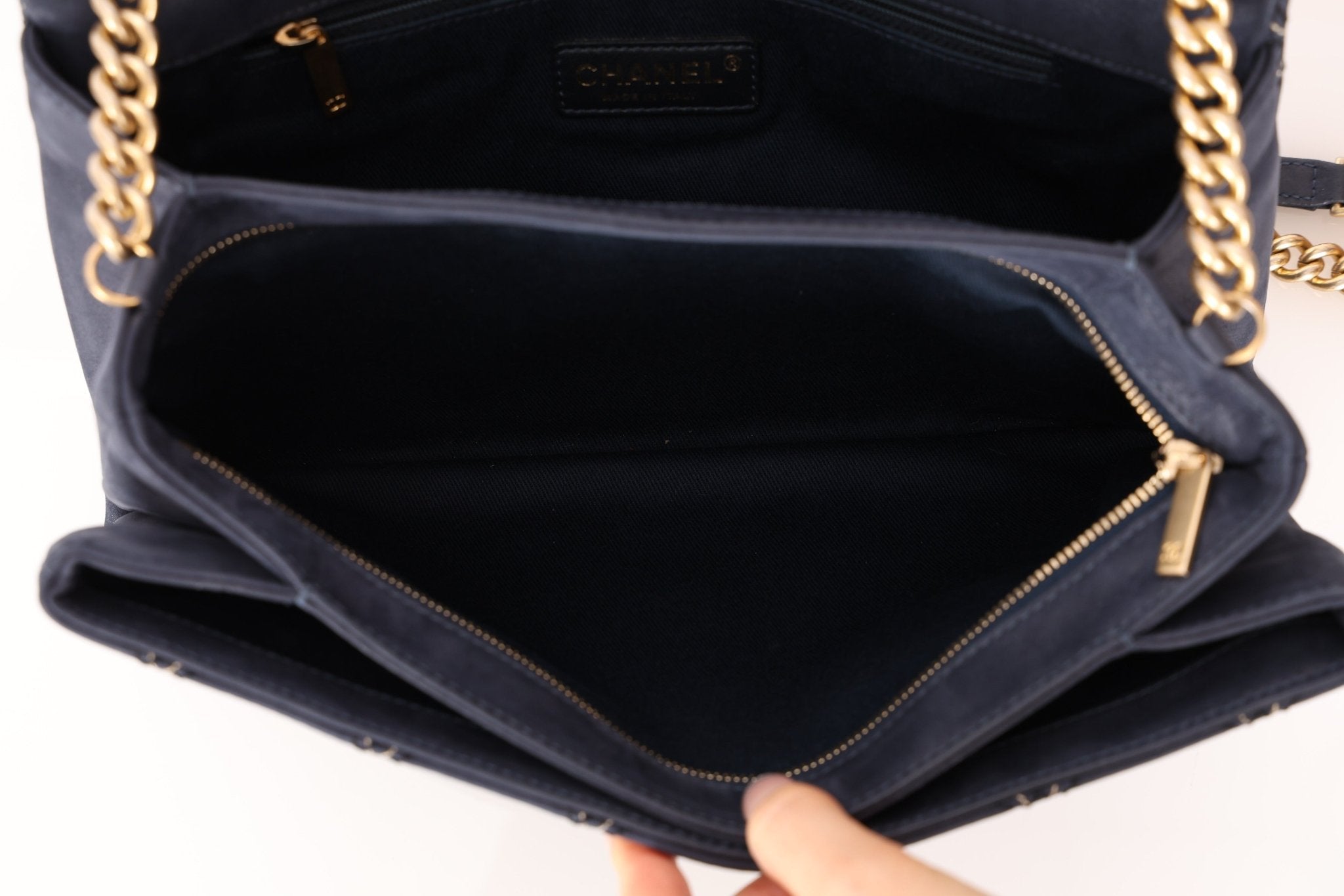 Chanel 2014 Triple Stitch Iridescent Medium Flap Bag - FashioNica