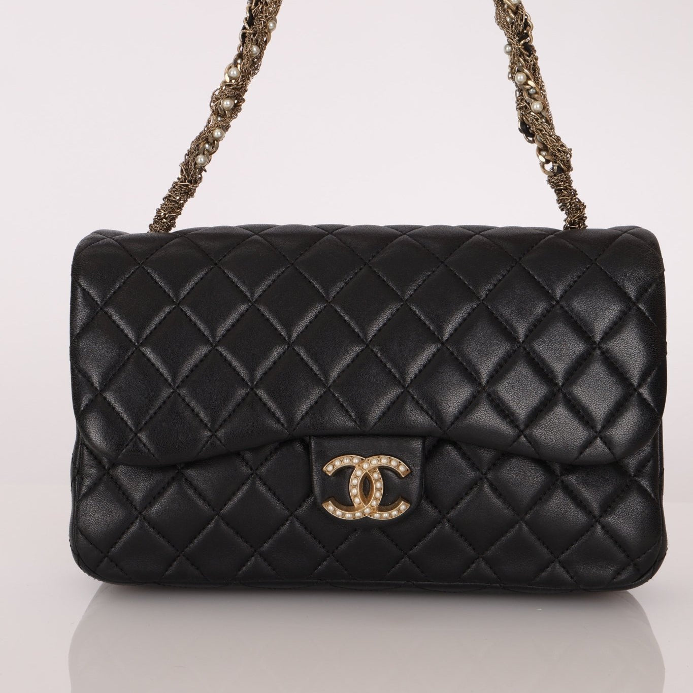 Chanel 2014 Westminster Lambskin Pearl Chain Flap - FashioNica