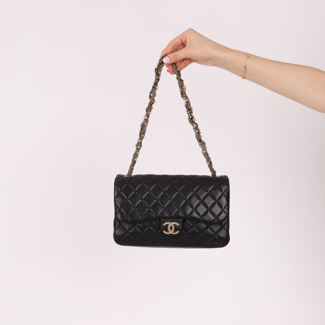 Chanel 2014 Westminster Lambskin Pearl Chain Flap - FashioNica