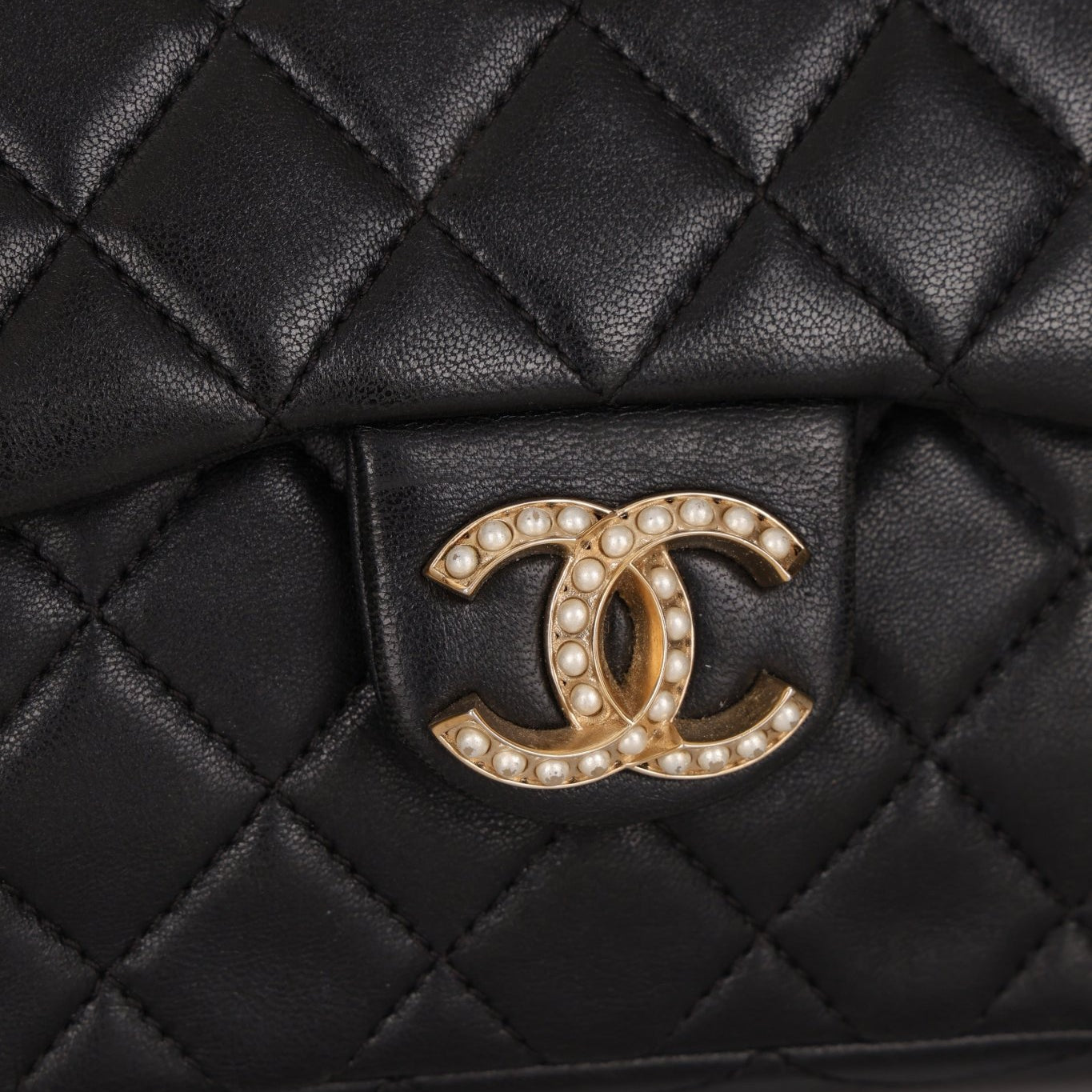 Chanel 2014 Westminster Lambskin Pearl Chain Flap - FashioNica