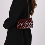 Chanel 2015 Bordeaux Eyelet Patent Wallet on Chain - FashioNica