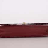 Chanel 2015 Bordeaux Eyelet Patent Wallet on Chain - FashioNica