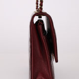 Chanel 2015 Bordeaux Eyelet Patent Wallet on Chain - FashioNica