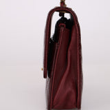 Chanel 2015 Bordeaux Eyelet Patent Wallet on Chain - FashioNica