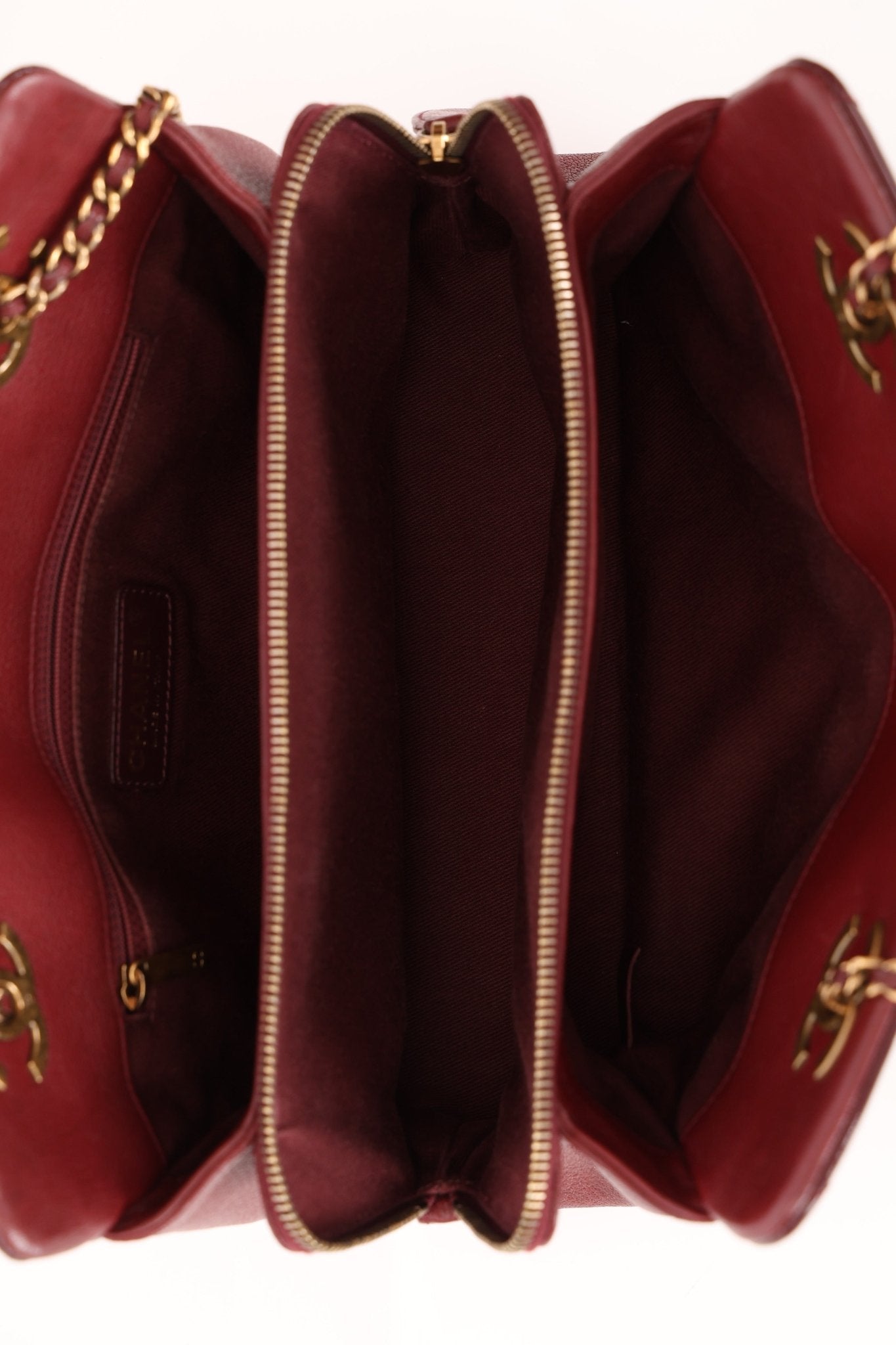 Chanel 2015 Burgundy Paris - Salzburg CC Eyelet Tote - FashioNica