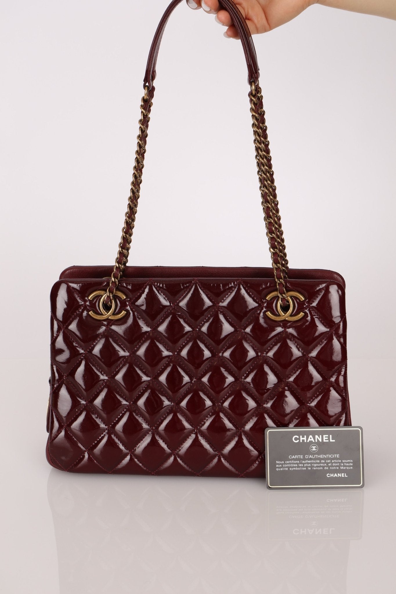 Chanel 2015 Burgundy Paris - Salzburg CC Eyelet Tote - FashioNica