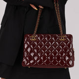 Chanel 2015 Burgundy Paris - Salzburg CC Eyelet Tote - FashioNica