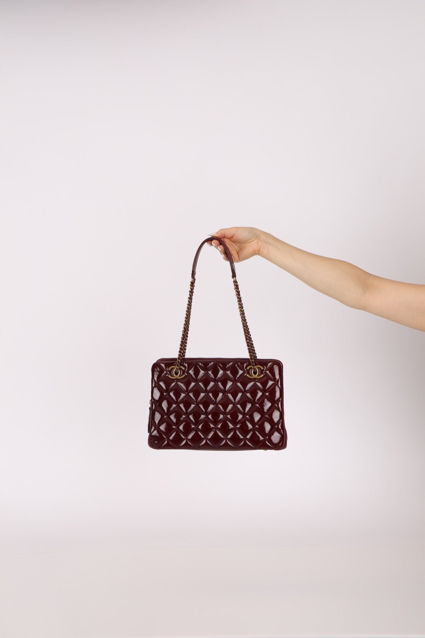Chanel 2015 Burgundy Paris - Salzburg CC Eyelet Tote - FashioNica