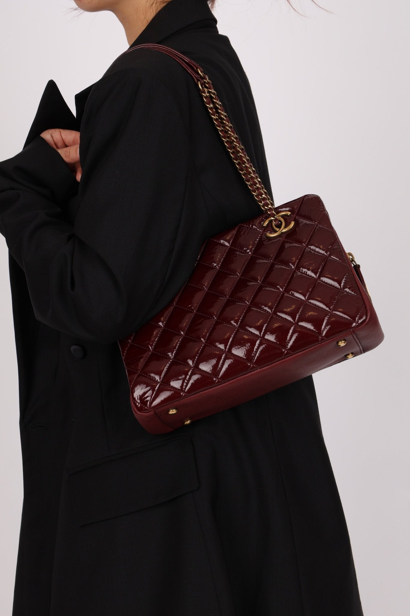 Chanel 2015 Burgundy Paris - Salzburg CC Eyelet Tote - FashioNica