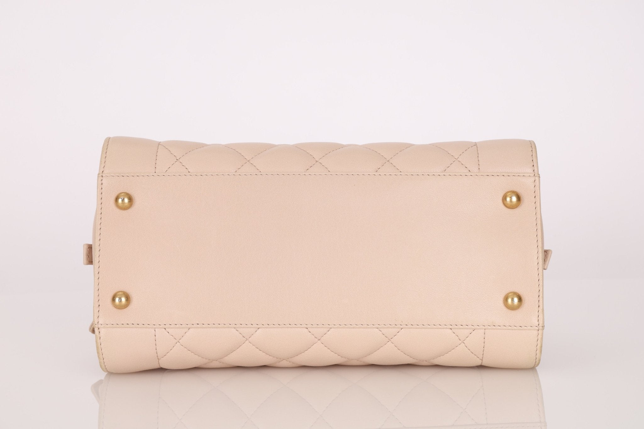 Chanel 2015 Calfskin Mademoiselle Chain Bowler Bag GHW - FashioNica