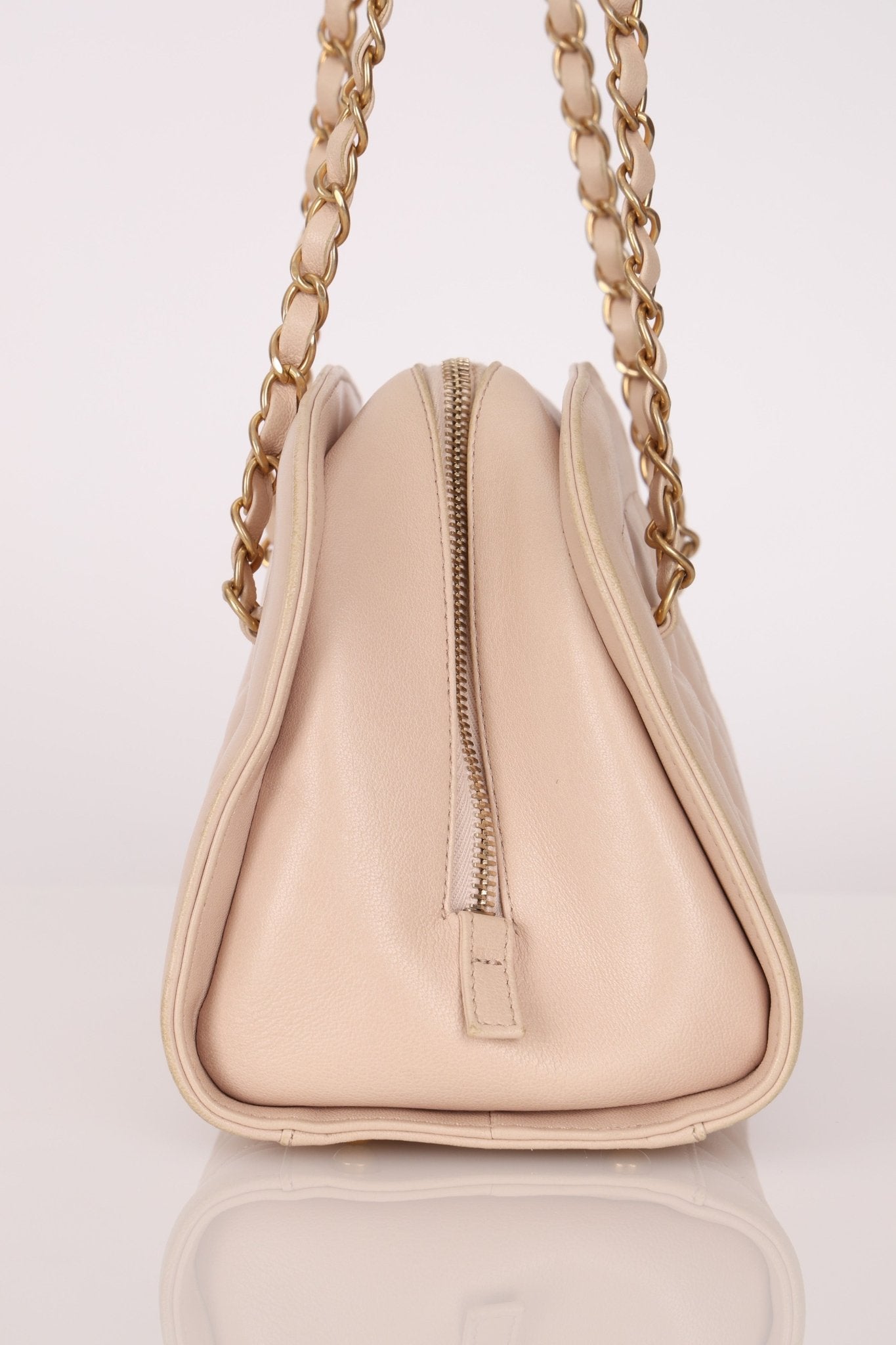 Chanel 2015 Calfskin Mademoiselle Chain Bowler Bag GHW - FashioNica