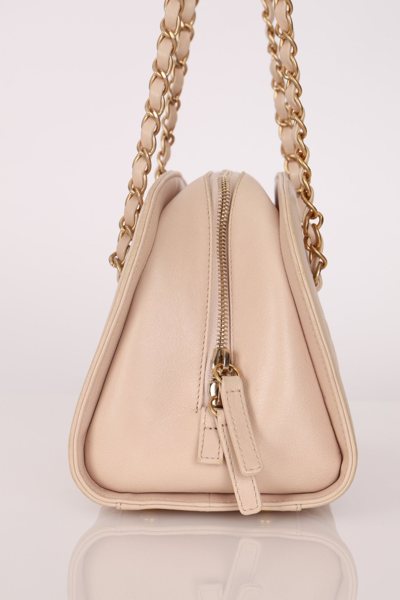 Chanel 2015 Calfskin Mademoiselle Chain Bowler Bag GHW - FashioNica