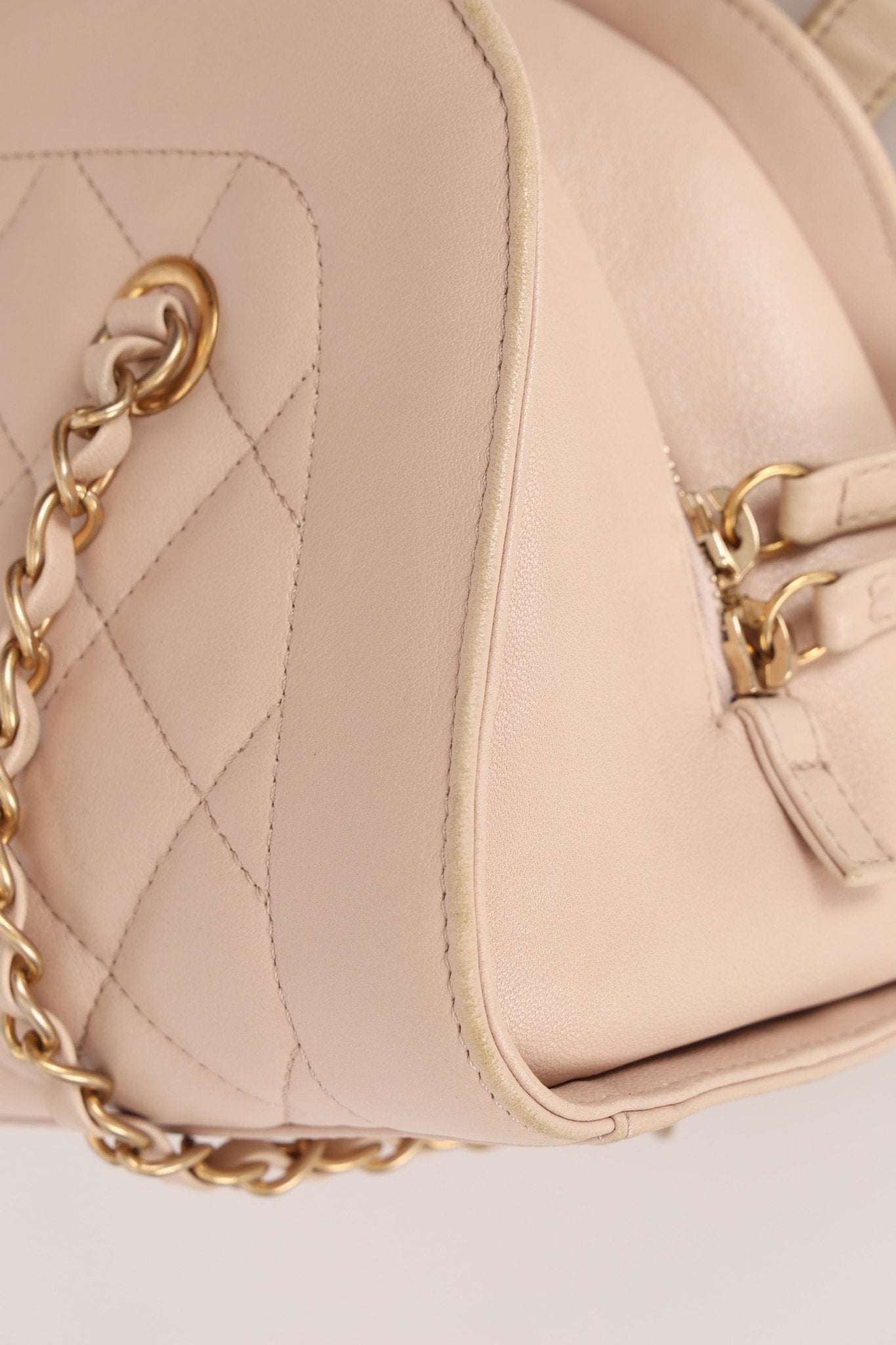 Chanel 2015 Calfskin Mademoiselle Chain Bowler Bag GHW - FashioNica