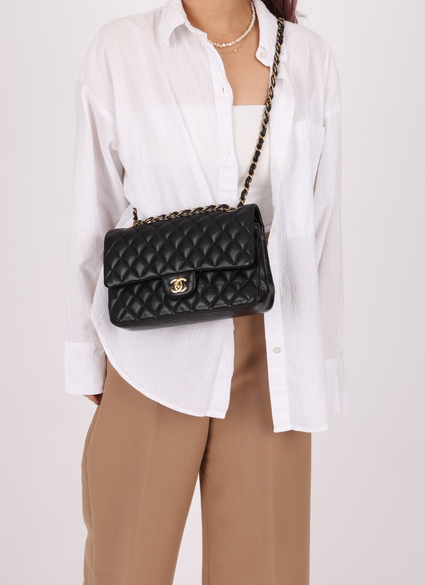 Chanel 2015 Caviar Medium Double Flap - FashioNica