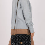 Chanel 2015 Glazed Goatskin Quilted Medium CC Eyelet Flap - FashioNica