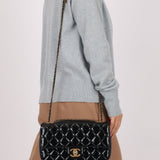 Chanel 2015 Glazed Goatskin Quilted Medium CC Eyelet Flap - FashioNica