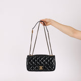 Chanel 2015 Glazed Goatskin Quilted Medium CC Eyelet Flap - FashioNica