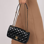 Chanel 2015 Glazed Goatskin Quilted Medium CC Eyelet Flap - FashioNica
