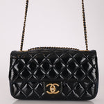 Chanel 2015 Glazed Goatskin Quilted Medium CC Eyelet Flap - FashioNica