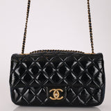 Chanel 2015 Glazed Goatskin Quilted Medium CC Eyelet Flap - FashioNica