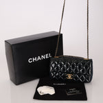 Chanel 2015 Glazed Goatskin Quilted Medium CC Eyelet Flap - FashioNica