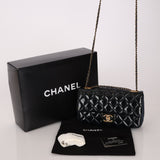Chanel 2015 Glazed Goatskin Quilted Medium CC Eyelet Flap - FashioNica